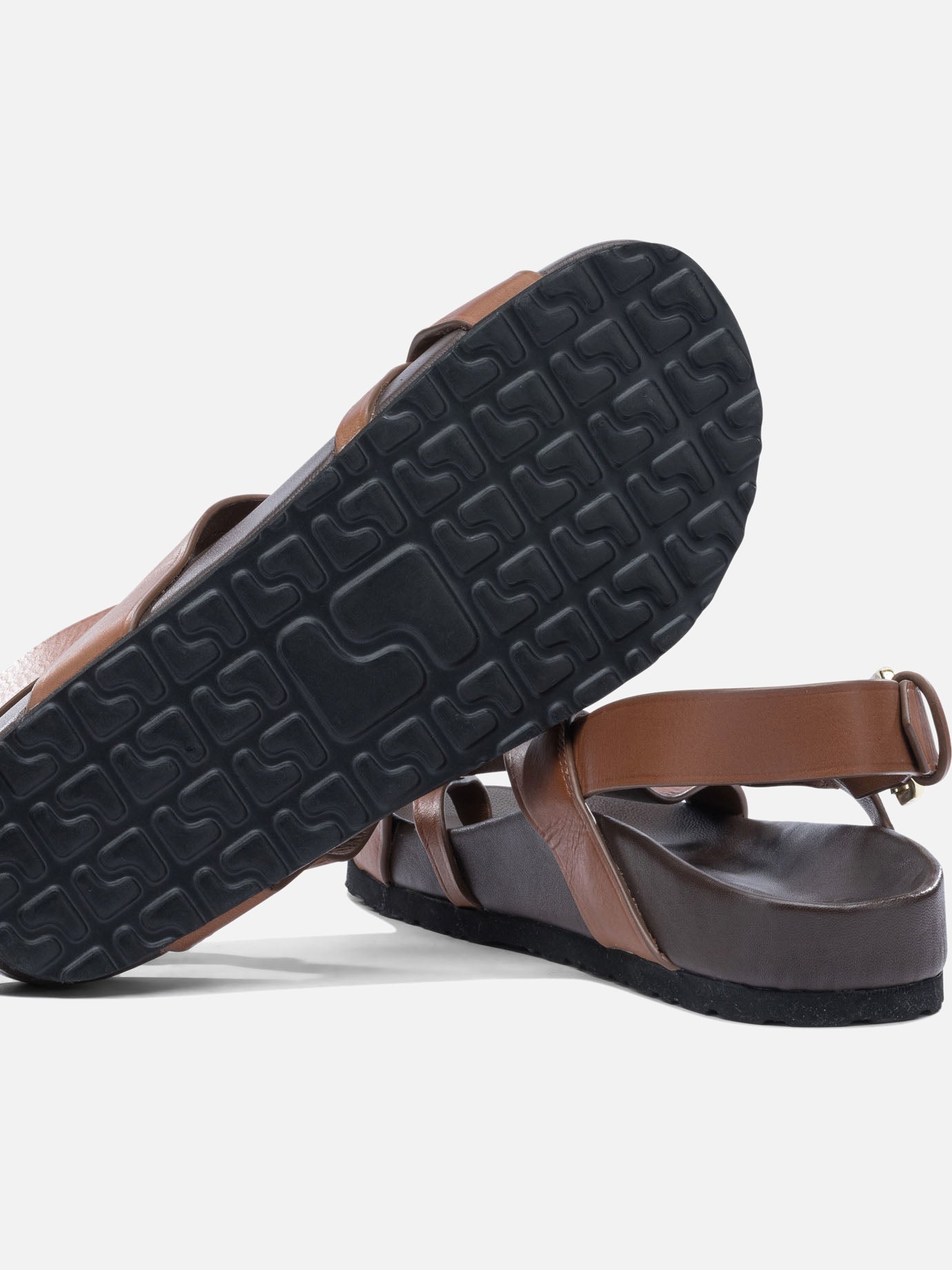 Flat sandals 100% cow leather leather - 100% rubber Brown - Soeur Women | PDP | VIETTI Online Store | Zoom-Modal_5