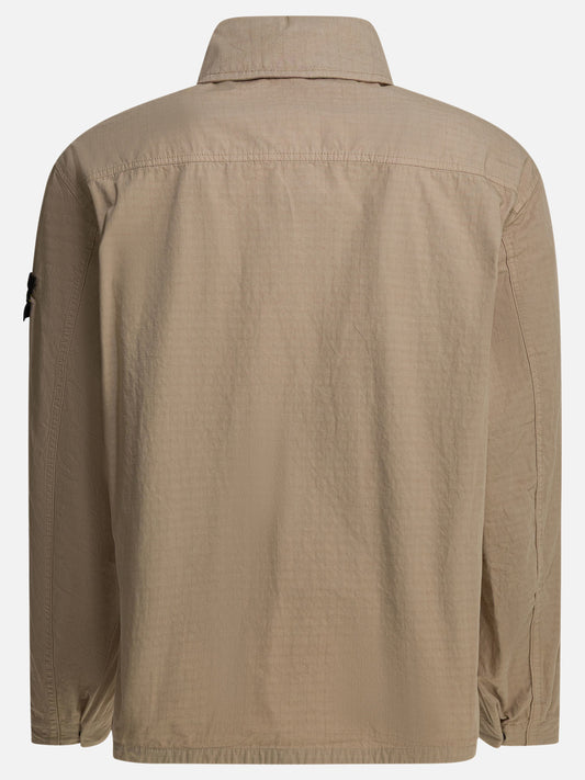Overshirt jackets Logo Beige - Stone Island Men | PLP | VIETTI Online Store | 2