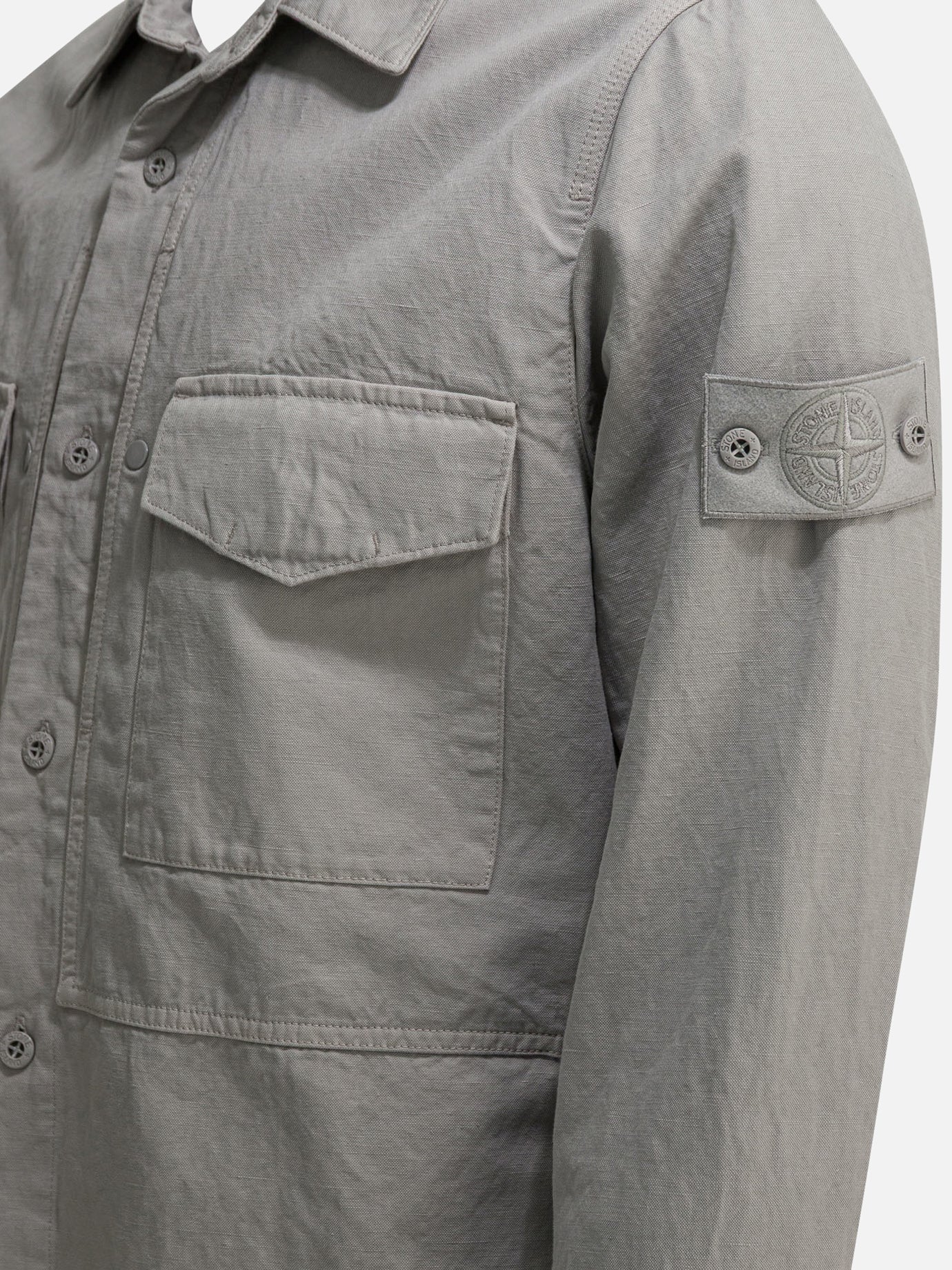 Casual shirts Logo Grey - Stone Island Men | PDP | VIETTI Online Store | Zoom-Modal_4
