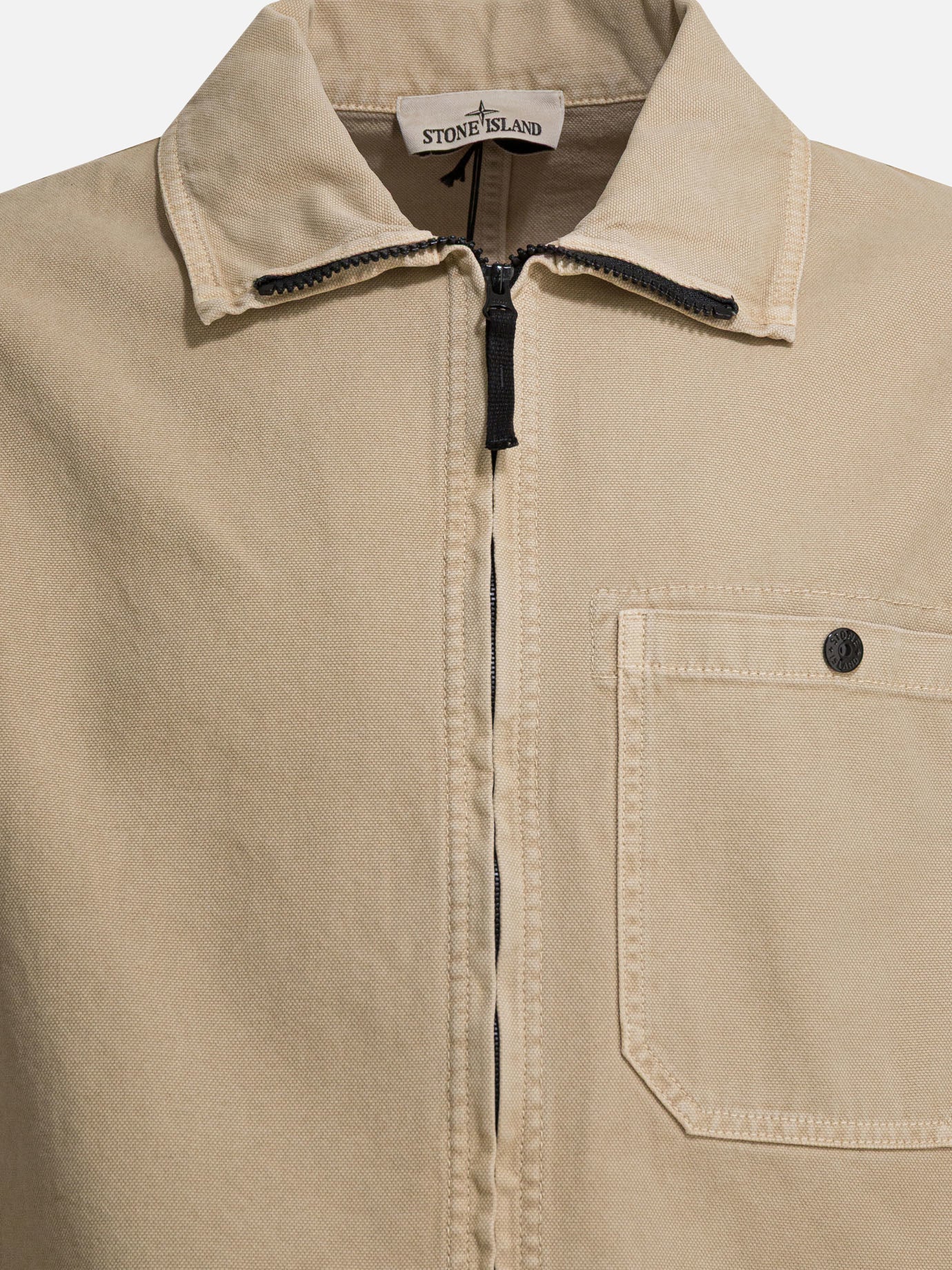Overshirt jackets Logo Beige - Stone Island Men | PDP | VIETTI Online Store | Zoom-Modal_4