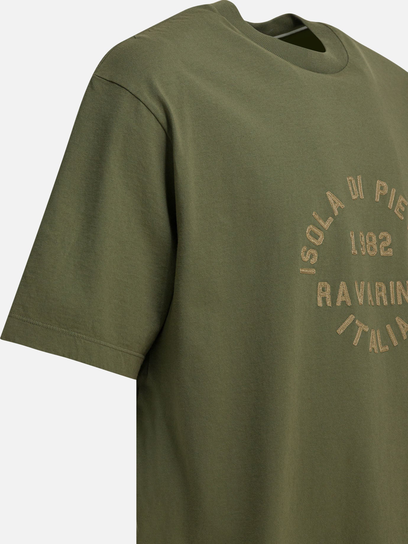 Crewneck t-shirts Logo Green - Stone Island Men | PDP | VIETTI Online Store | Zoom-Modal_4