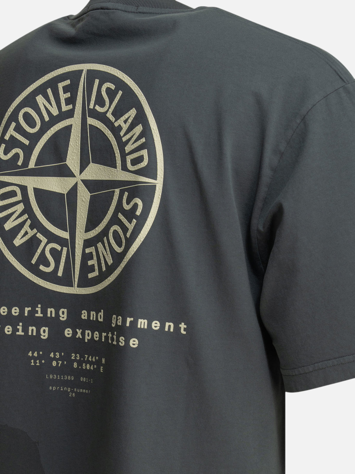 Stone Island Crew-neck T-shirt with logo Blue