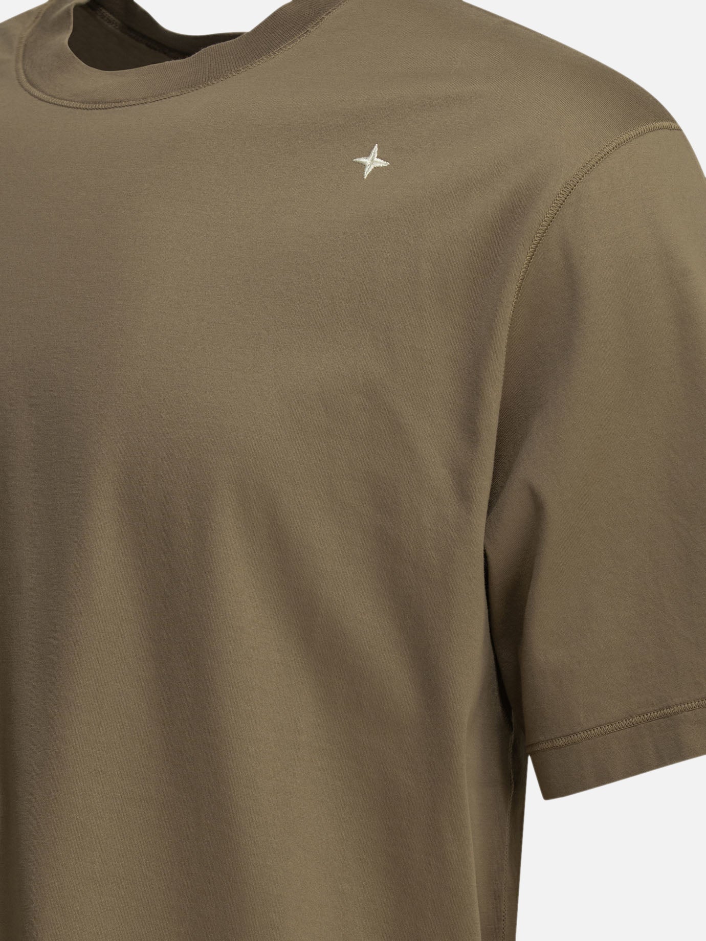 Crewneck t-shirts Logo Brown - Stone Island Men | PDP | VIETTI Online Store | Zoom-Modal_4