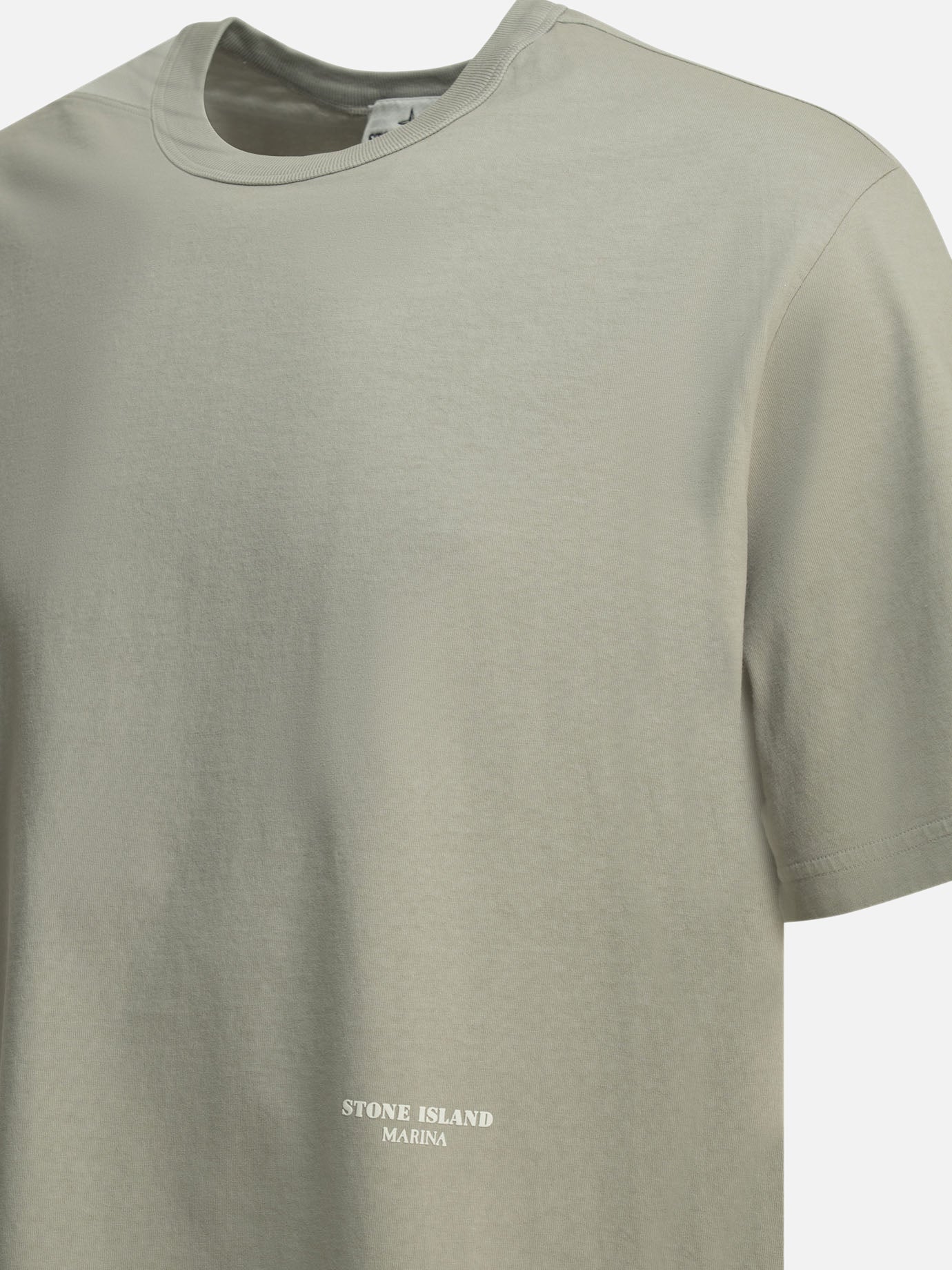 Crewneck t-shirts Logo Grey - Stone Island Men | PDP | VIETTI Online Store | Zoom-Modal_4
