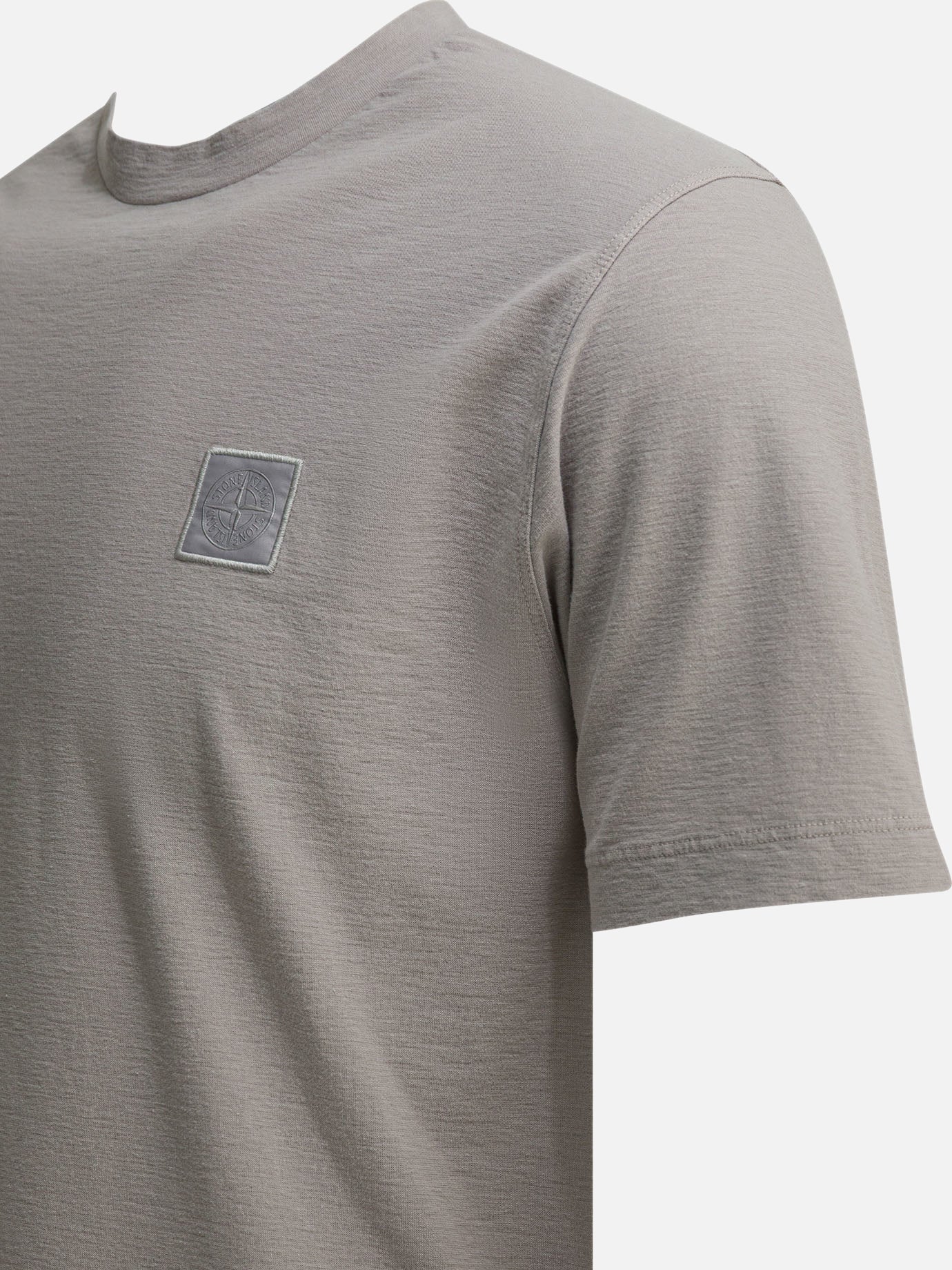 Crewneck t-shirts Logo Grey - Stone Island Men | PDP | VIETTI Online Store | Zoom-Modal_4