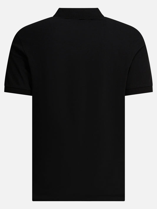 Stone Island Polo shirt with buttons and logo Black