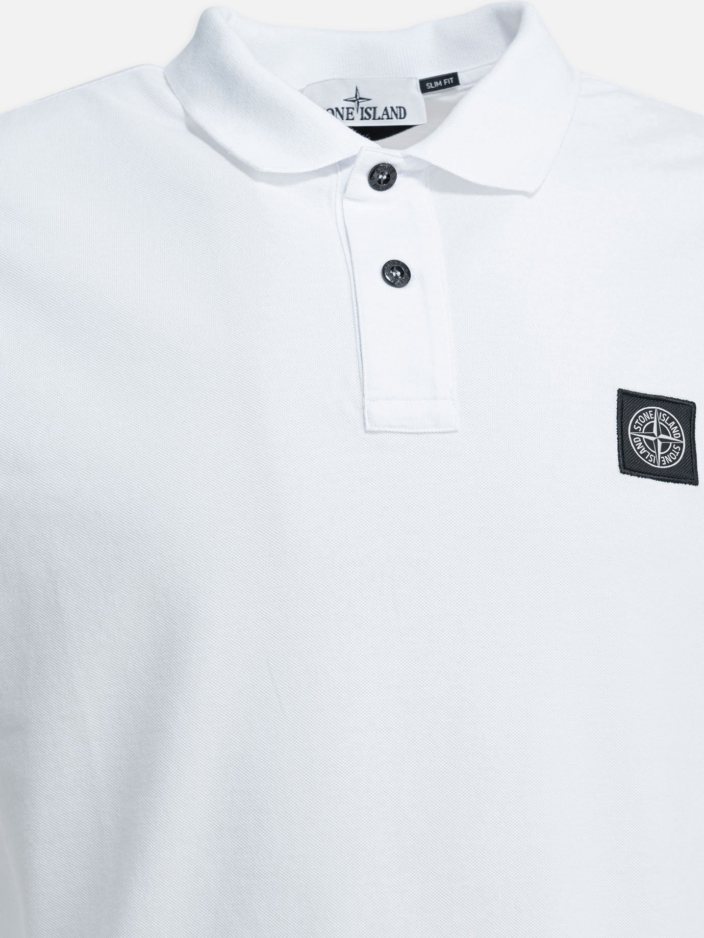 Polo shirts with buttons Logo White - Stone Island Men | PDP | VIETTI Online Store | Zoom-Modal_4