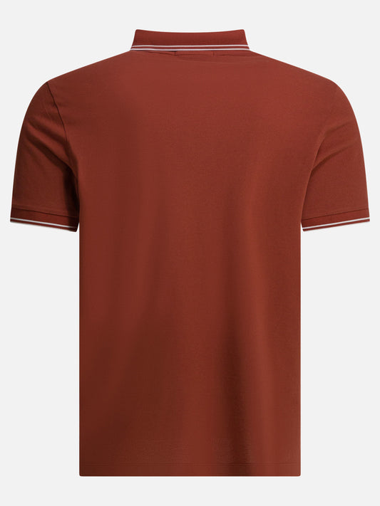 Stone Island Polo shirt with buttons and logo Red