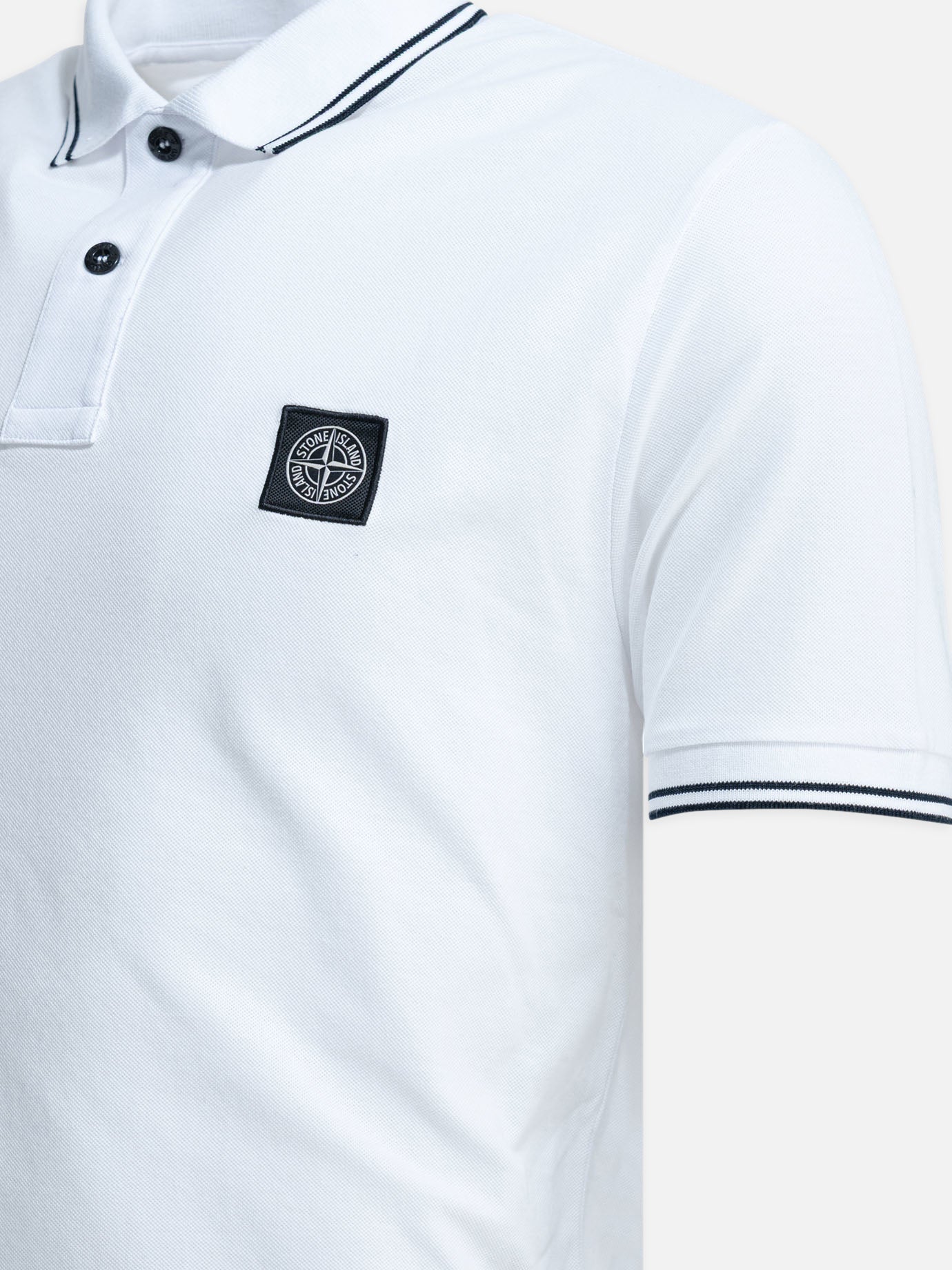 Polo shirts with buttons Logo White - Stone Island Men | PDP | VIETTI Online Store | Zoom-Modal_4