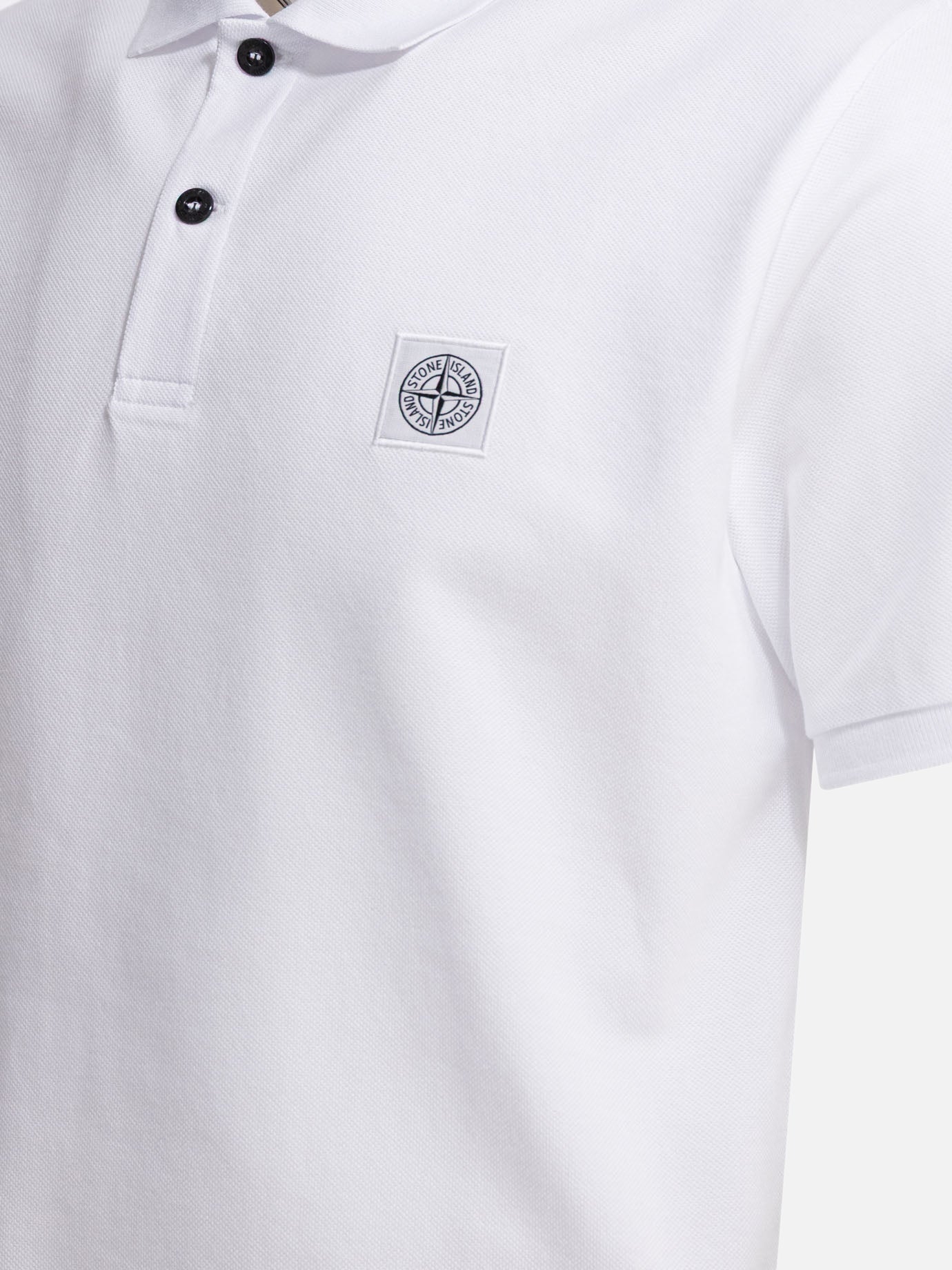 Polo shirts with buttons Logo White - Stone Island Men | PDP | VIETTI Online Store | Zoom-Modal_4