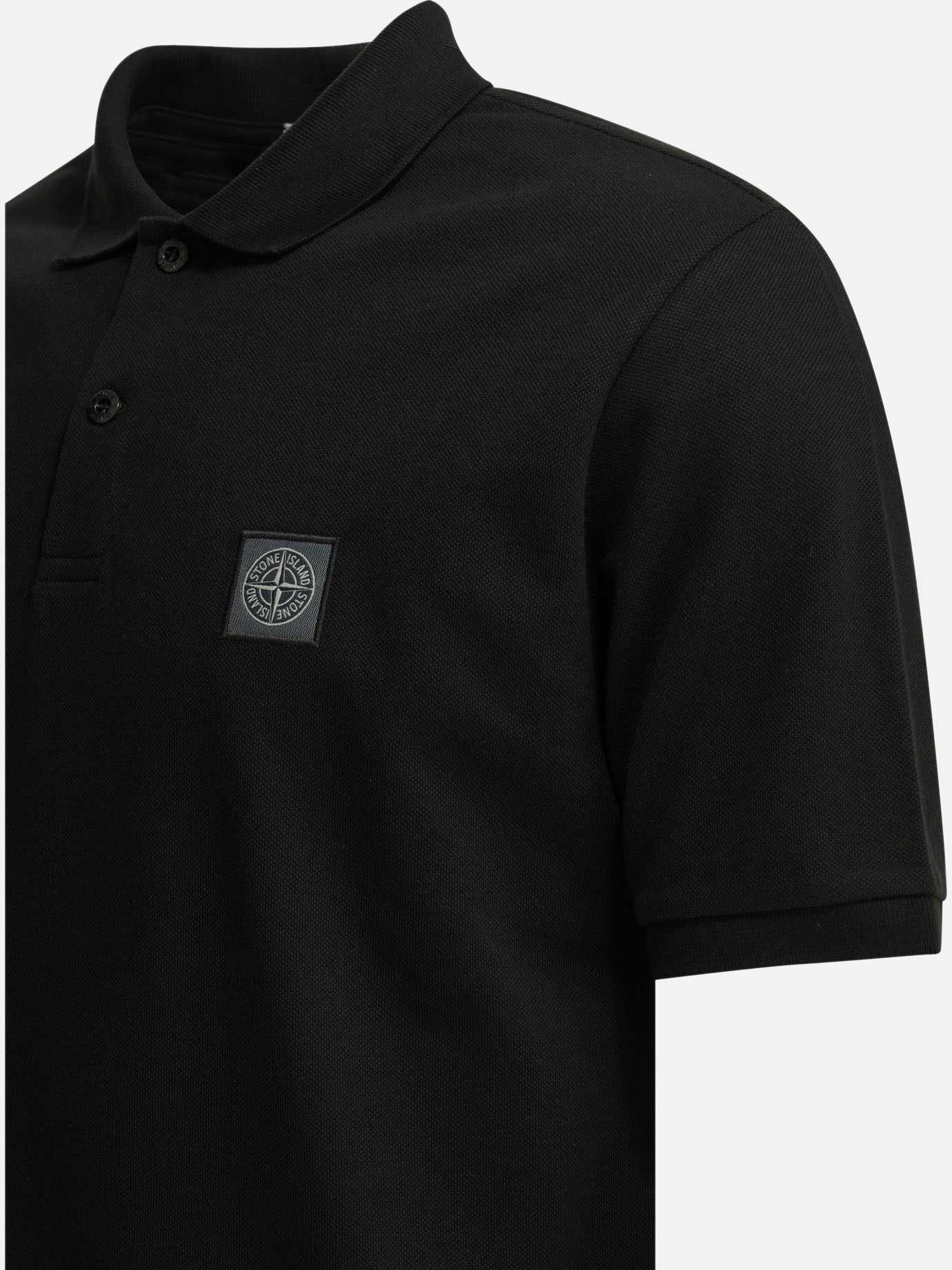Polo shirts with buttons Logo Black - Stone Island Men | PDP | VIETTI Online Store | Zoom-Modal_4