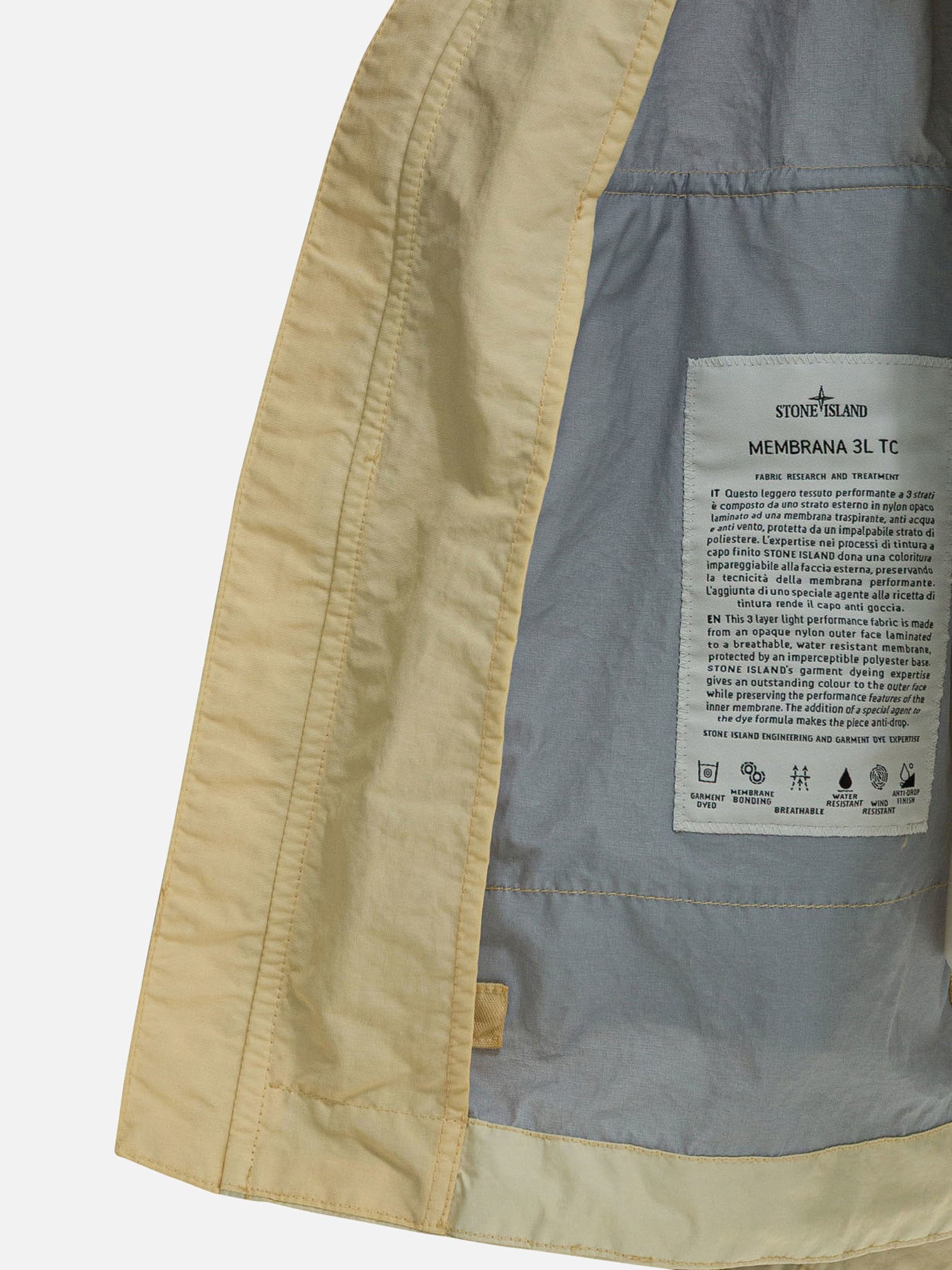 Windbreakers Logo Beige - Stone Island Men | PDP | VIETTI Online Store | Zoom-Modal_4
