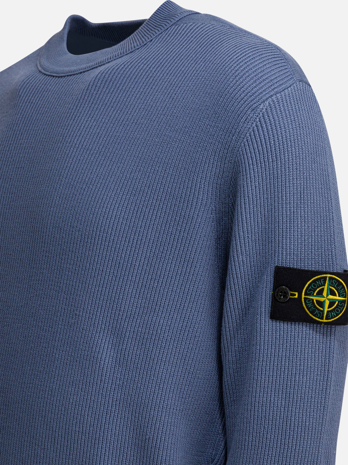 Stone Island Crew-neck sweater with logo Blue