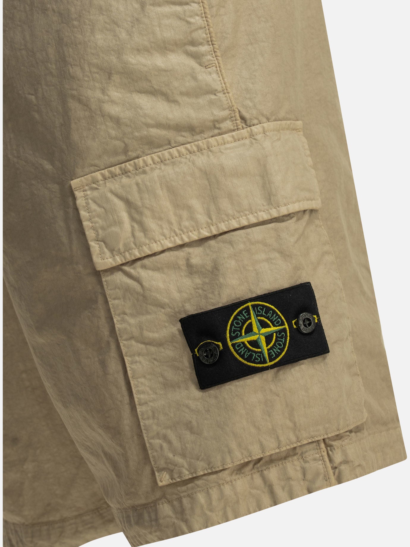 Cargo shorts Logo Beige - Stone Island Men | PDP | VIETTI Online Store | Zoom-Modal_4