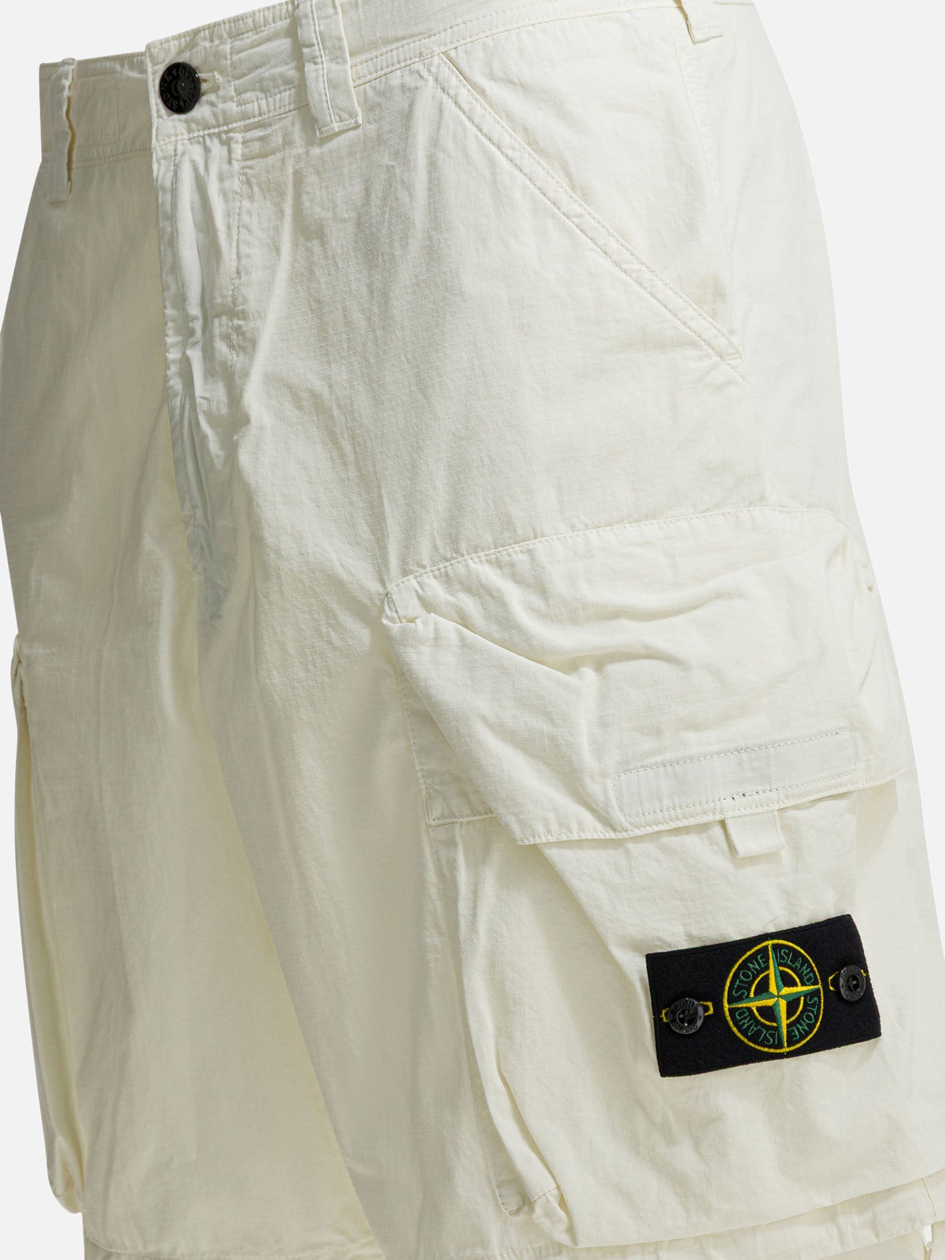 Cargo shorts Logo White - Stone Island Men | PDP | VIETTI Online Store | Zoom-Modal_4