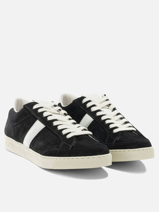 Sneaker basse 100% suede - 100% rubber Nero - Tom Ford Uomo | PLP | VIETTI Online Store | 2
