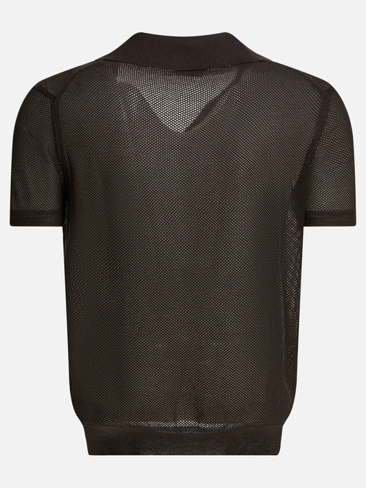 Polo senza bottoni Solid colour Marrone - Tom Ford Uomo | PLP | VIETTI Online Store | 2