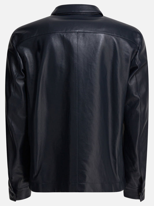 Leather jackets Solid colour Blue - Tom Ford Men | PLP | VIETTI Online Store | 2