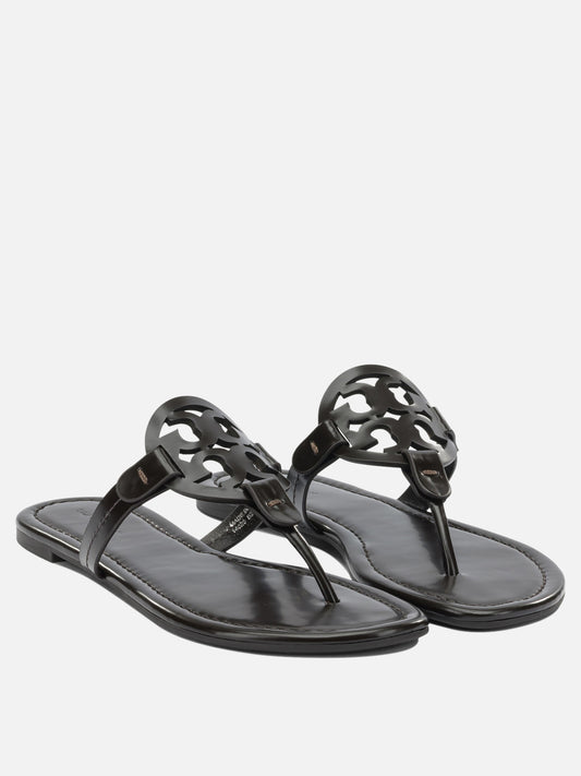 Tory Burch "Miller" Flat Sandals Brown