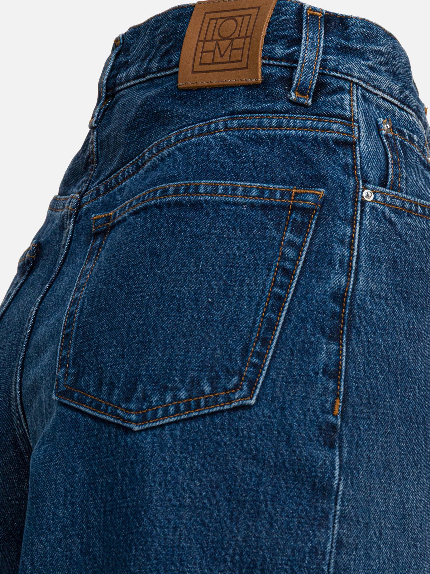 Wide-leg jeans Solid colour Blue - Toteme Women | PDP | VIETTI Online Store | Zoom-Modal_4