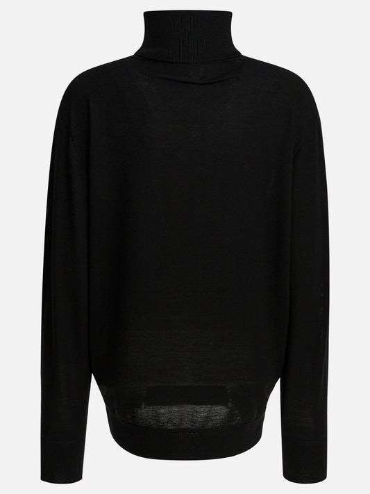Toteme Merino wool turtleneck sweater Black