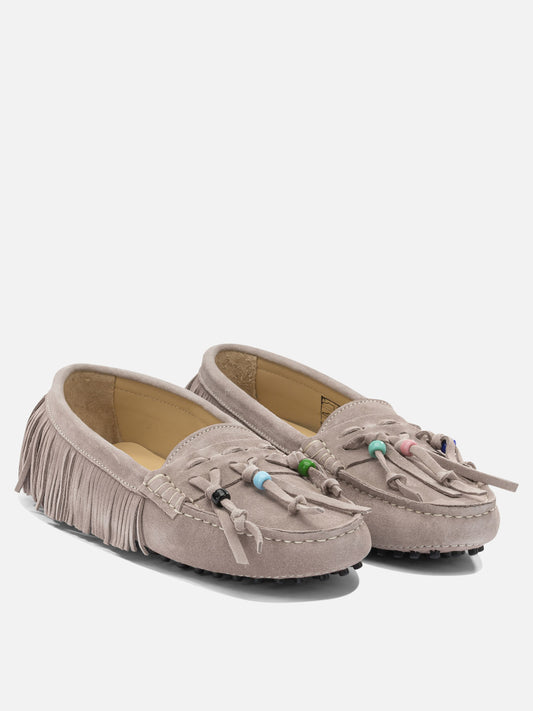 Loafers 100% suede - 100% rubber Grey - Toujours Women | PLP | VIETTI Online Store | 2