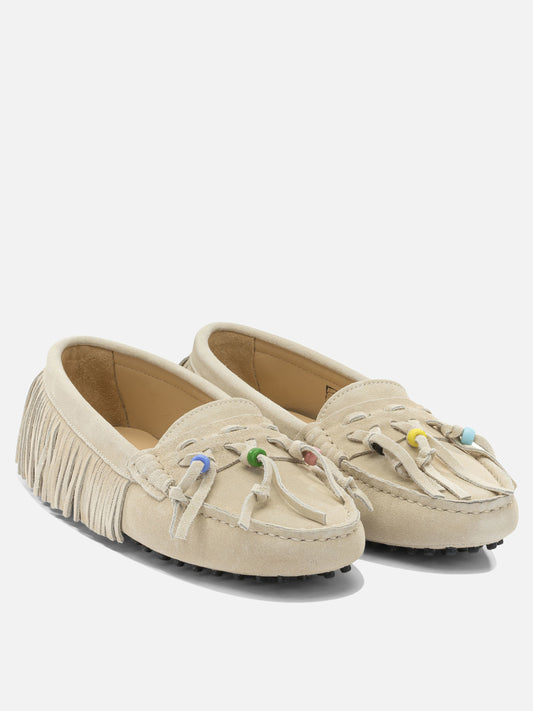 Loafers 100% suede - 100% rubber Beige - Toujours Women | PLP | VIETTI Online Store | 2
