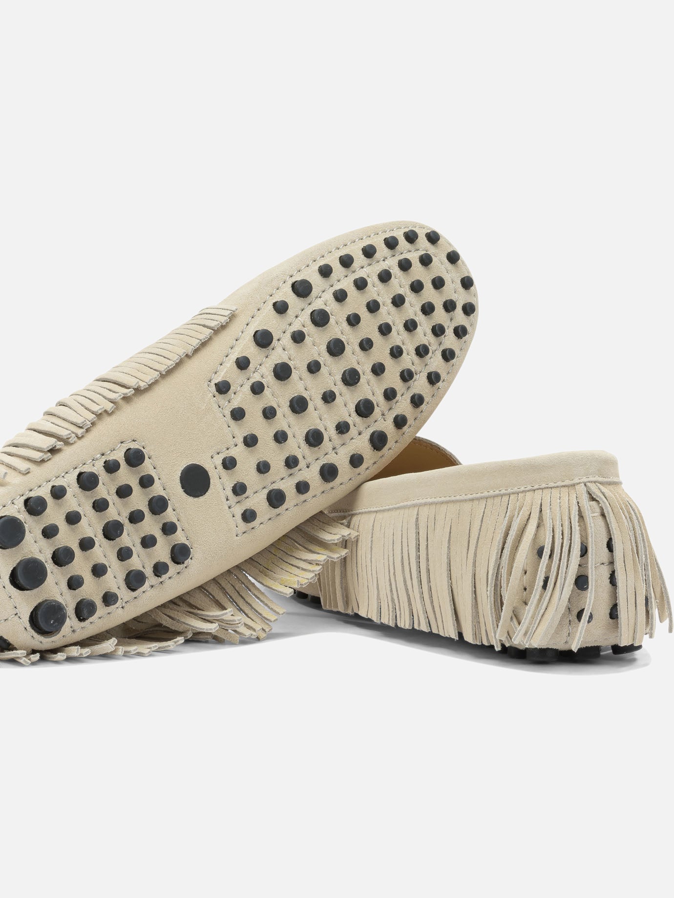 Loafers 100% suede - 100% rubber Beige - Toujours Women | PDP | VIETTI Online Store | Zoom-Modal_5