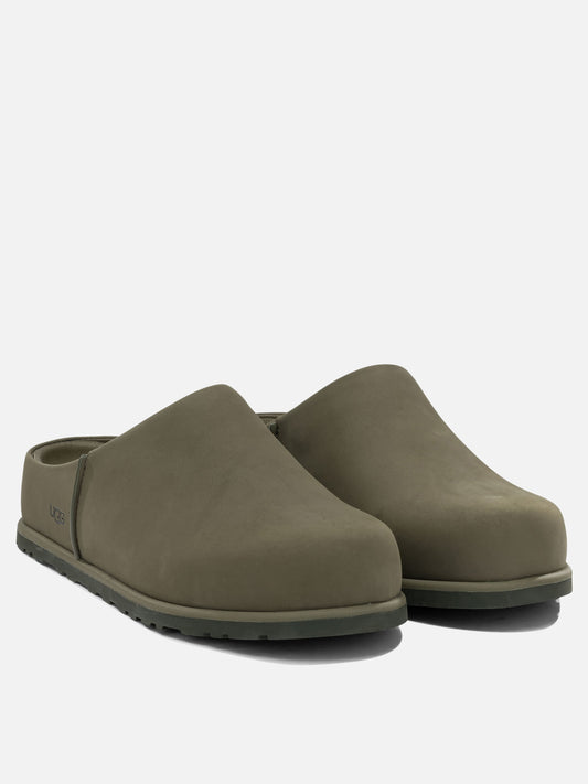 Flat sandals 100% suede leather - 100% rubber Green - Ugg Men | PLP | VIETTI Online Store | 2