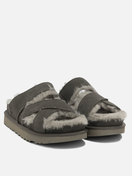 Slides 100% suede leather - 100% rubber Brown - Ugg Women | PLP | VIETTI Online Store | 2