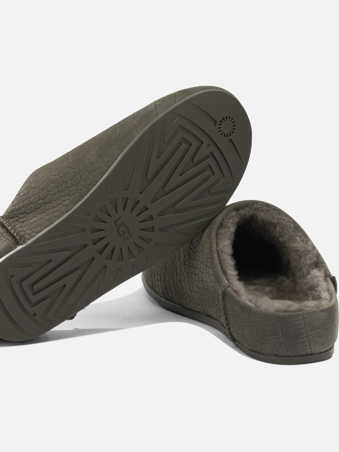 Slippers 100% leather - 100% rubber Brown - Ugg Women | PDP | VIETTI Online Store | Zoom-Modal_5