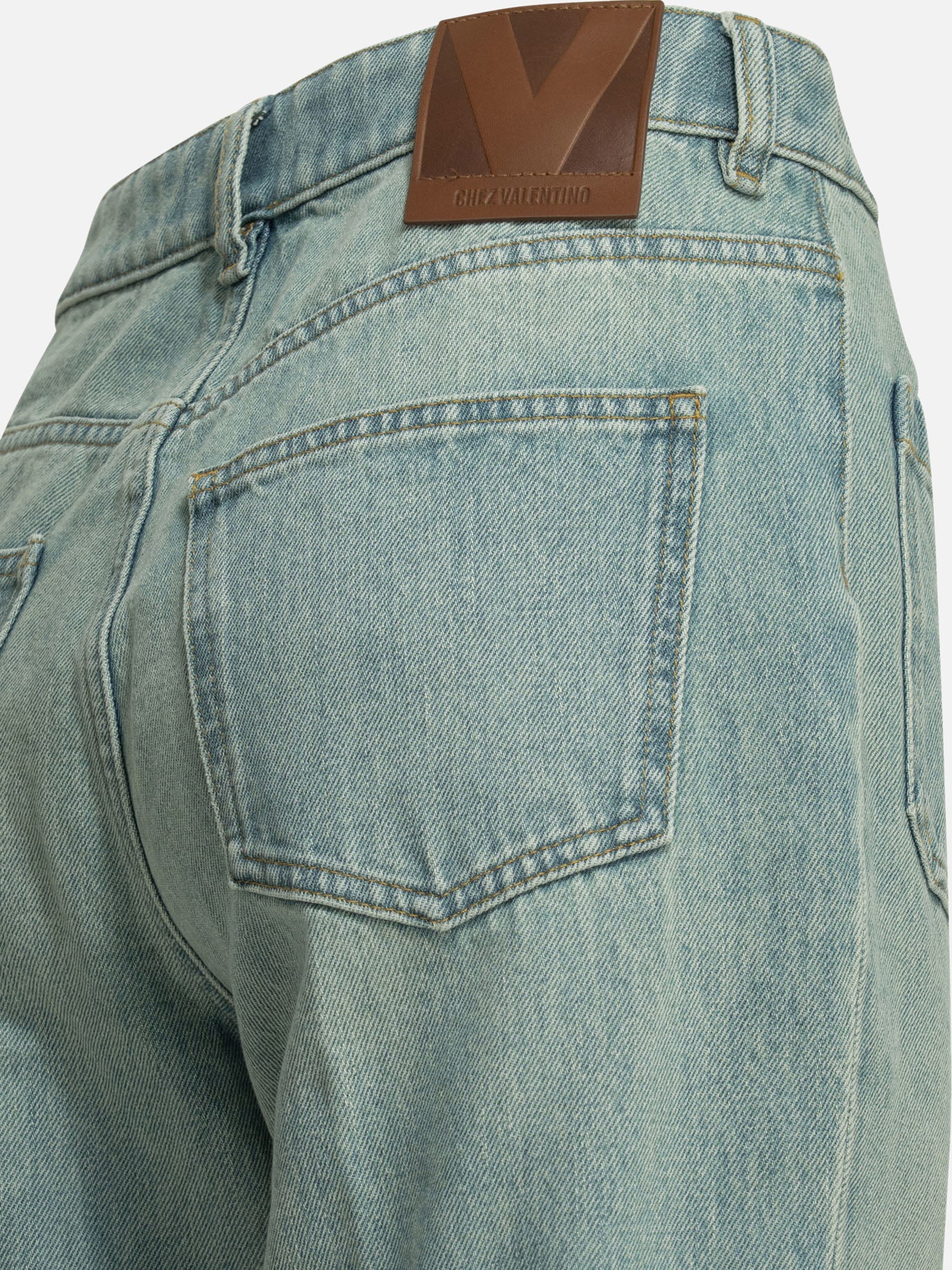 Straight-leg jeans Solid colour Light blue - Valentino Women | PDP | VIETTI Online Store | Zoom-Modal_4