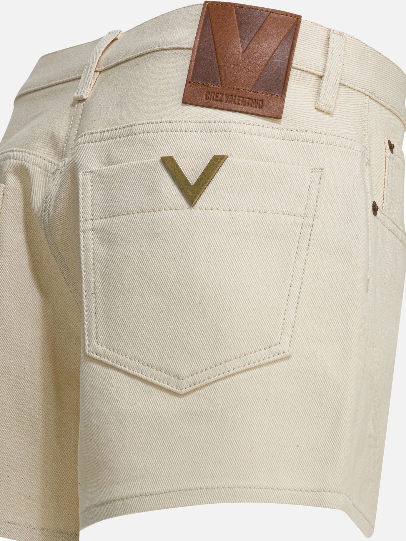 Five pockets shorts Solid colour White - Valentino Women | PDP | VIETTI Online Store | Zoom-Modal_4