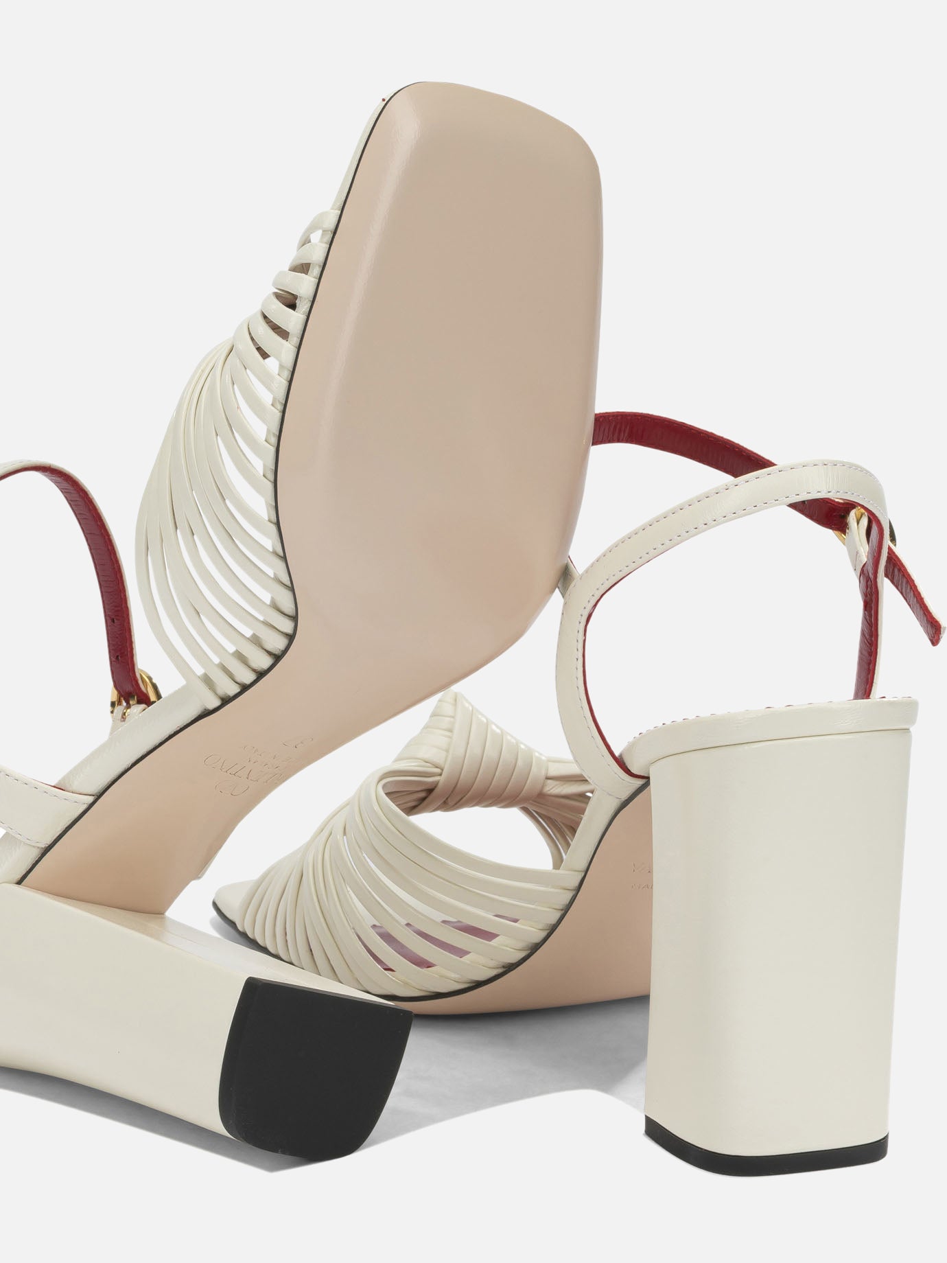 Heeled sandals 100% goat leather - 100% calf leather White - Valentino Garavani Women | PDP | VIETTI Online Store | Zoom-Modal_5