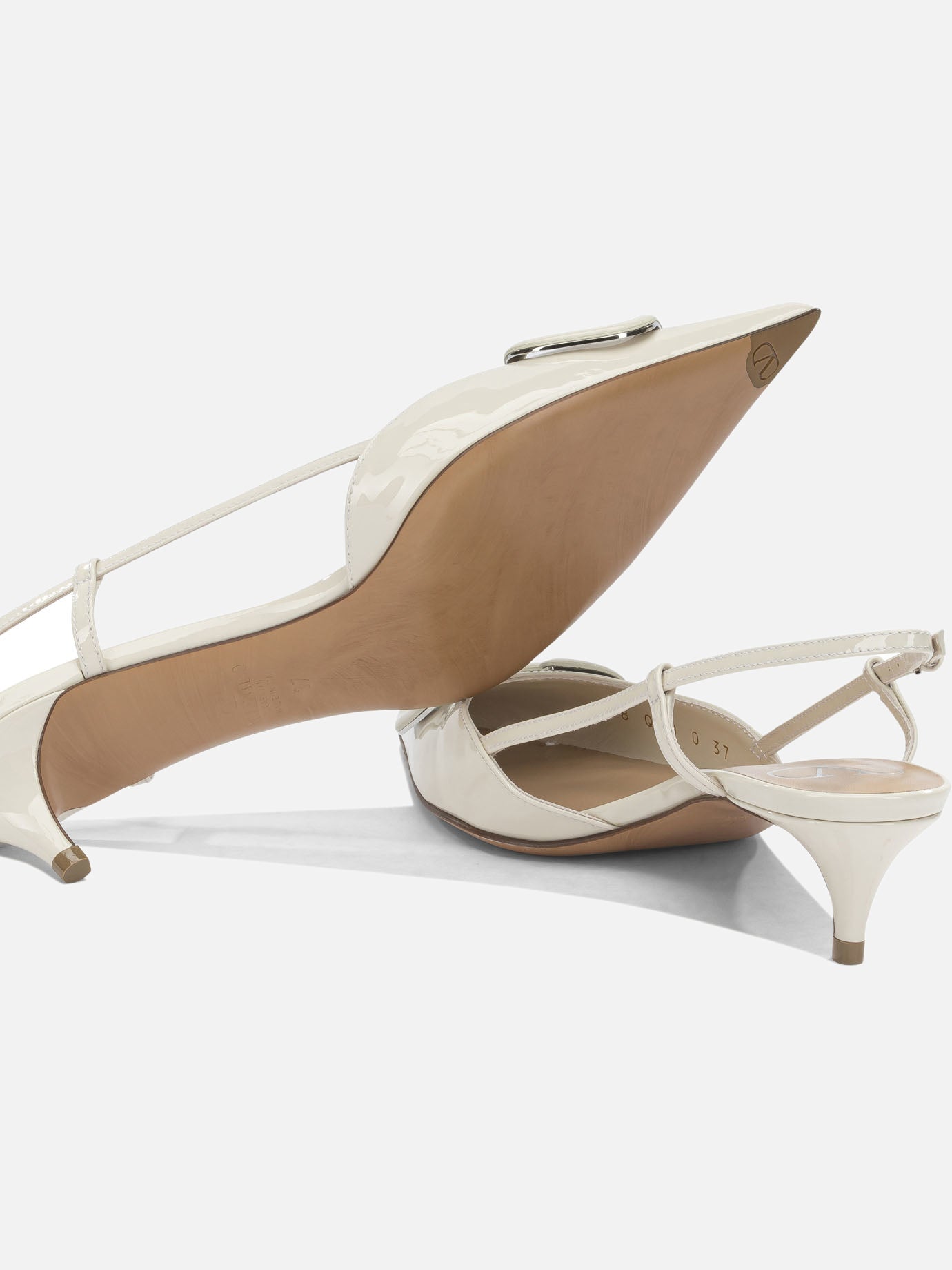 Slingbacks 100% calf leather - 100% calf leather White - Valentino Garavani Women | PDP | VIETTI Online Store | Zoom-Modal_5