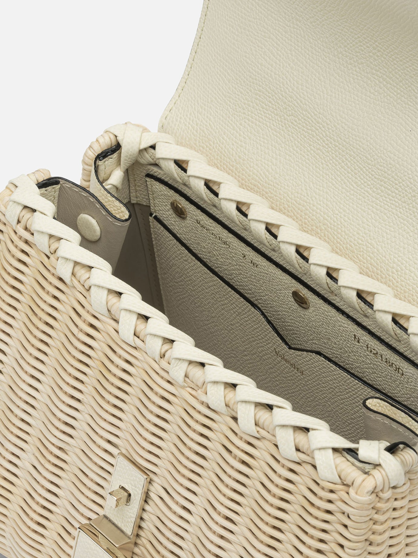 Small bags 80% rattan 20% calf leather White - Valextra Women | PDP | VIETTI Online Store | Zoom-Modal_5