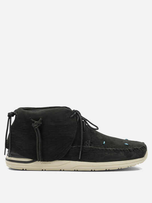 Visvim "Lhamo Folk" lace-up boots. Black
