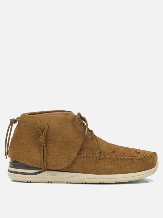 Visvim "Lhamo Folk" lace-up boots. Brown