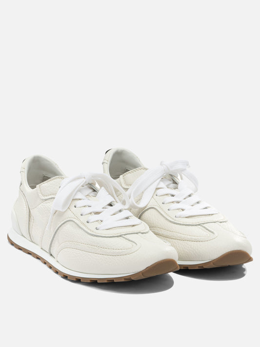 Low top sneakers 100% leather - 100% rubber White - Brunello Cucinelli Women | PLP | VIETTI Online Store | 2