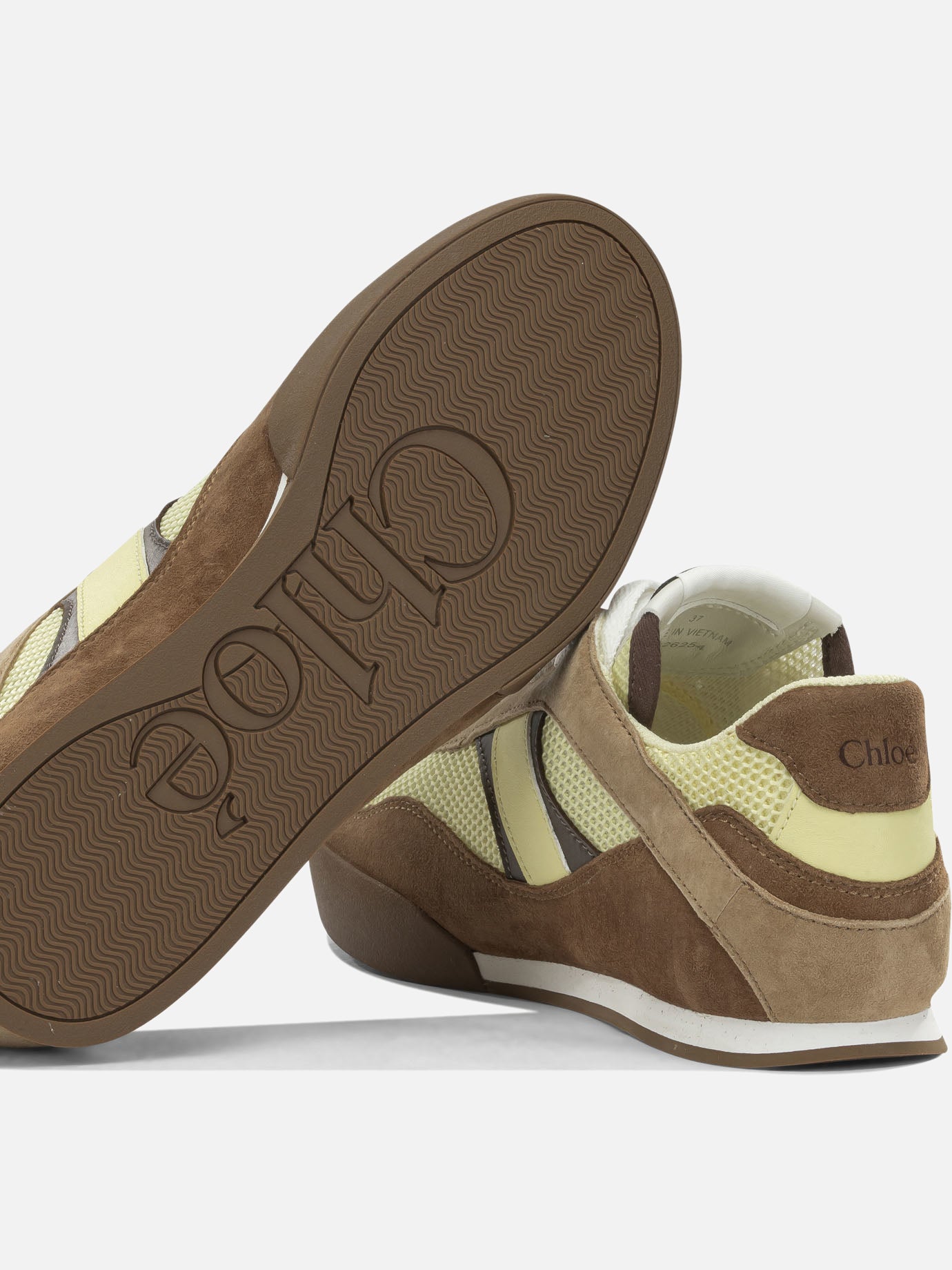 Low top sneakers 100% polyester 100% suede leather - 50% eva 50% rubber Brown - Chloé Women | PDP | VIETTI Online Store | Zoom-Modal_5
