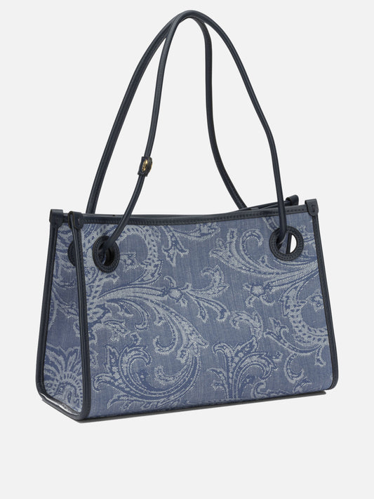 Medium bags 83% cotton 16% polyamide 1% elastane - Other fabric: 100% leather Blue - Etro Women | PLP | VIETTI Online Store | 2