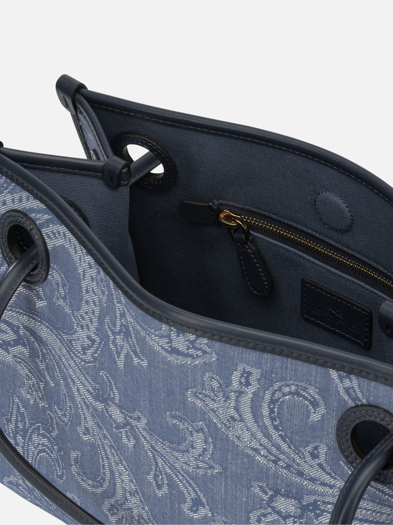 Medium bags 83% cotton 16% polyamide 1% elastane - Other fabric: 100% leather Blue - Etro Women | PDP | VIETTI Online Store | Zoom-Modal_5
