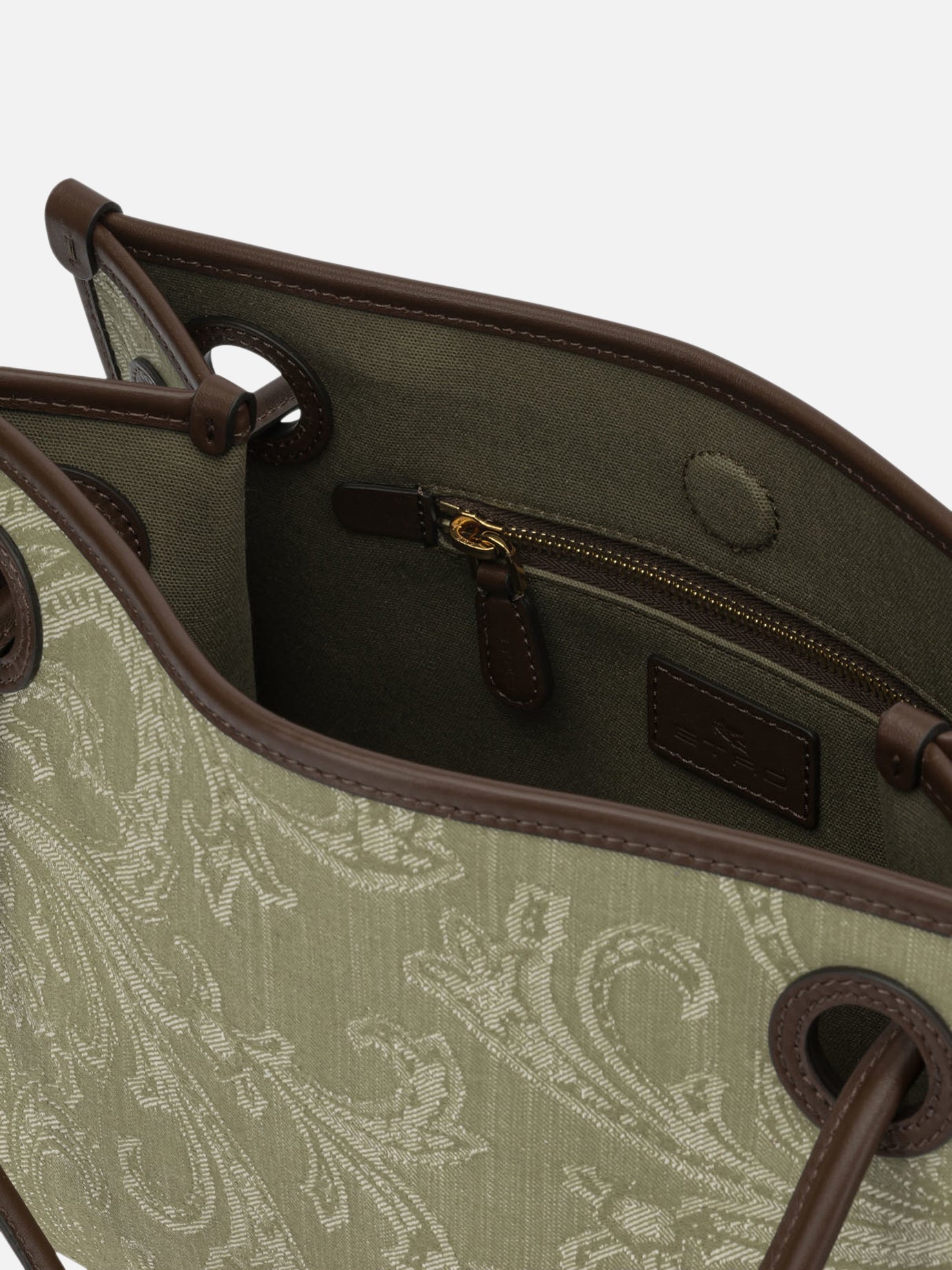Medium bags 83% cotton 16% polyamide 1% elastane - Other fabric: 100% leather Green - Etro Women | PDP | VIETTI Online Store | Zoom-Modal_5