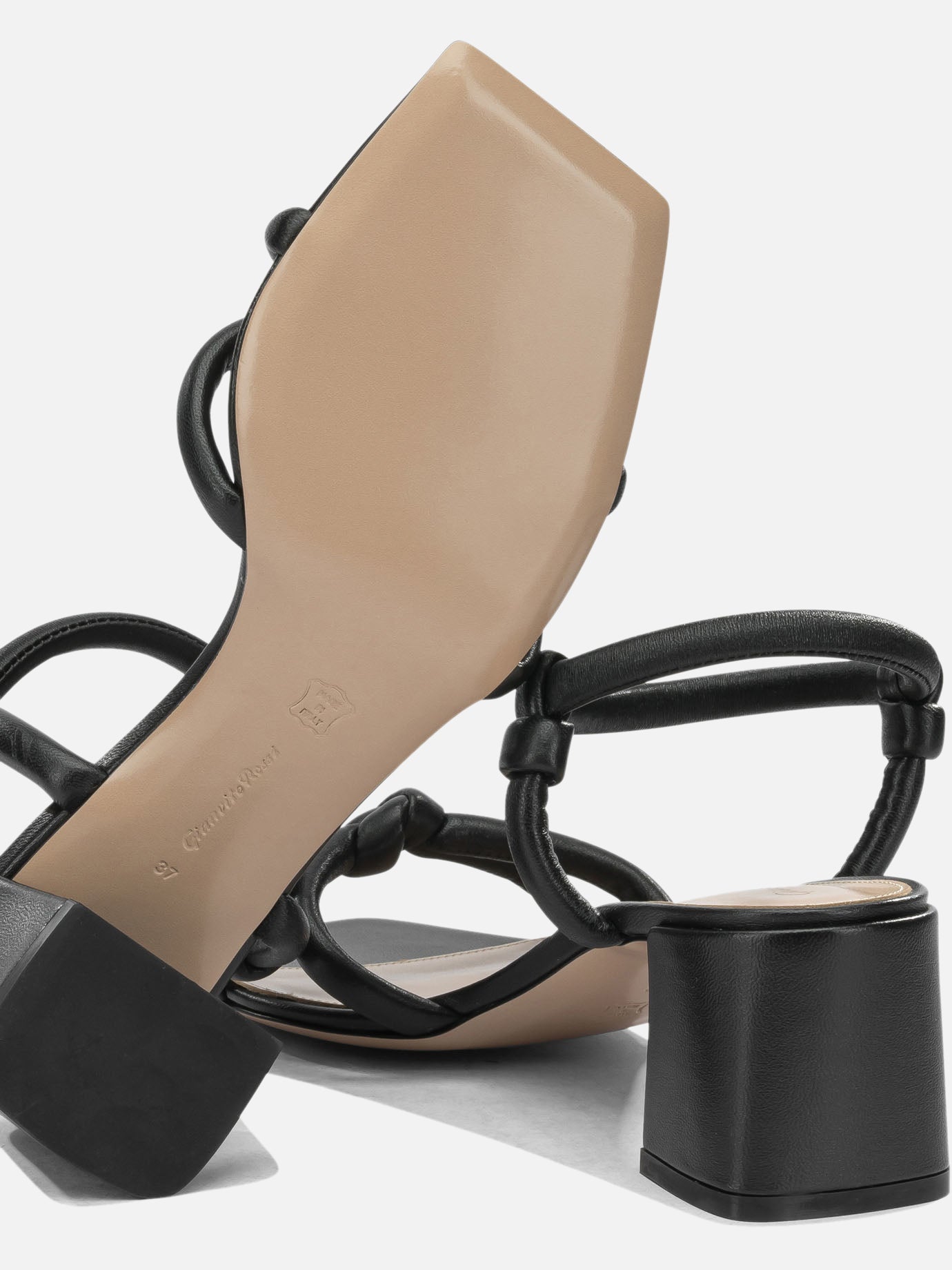 Heeled sandals 100% leather - 100% leather Black - Gianvito Rossi Women | PDP | VIETTI Online Store | Zoom-Modal_5
