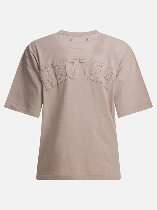 Crewneck t-shirts Logo Pink - Golden Goose Women | PLP | VIETTI Online Store | 2