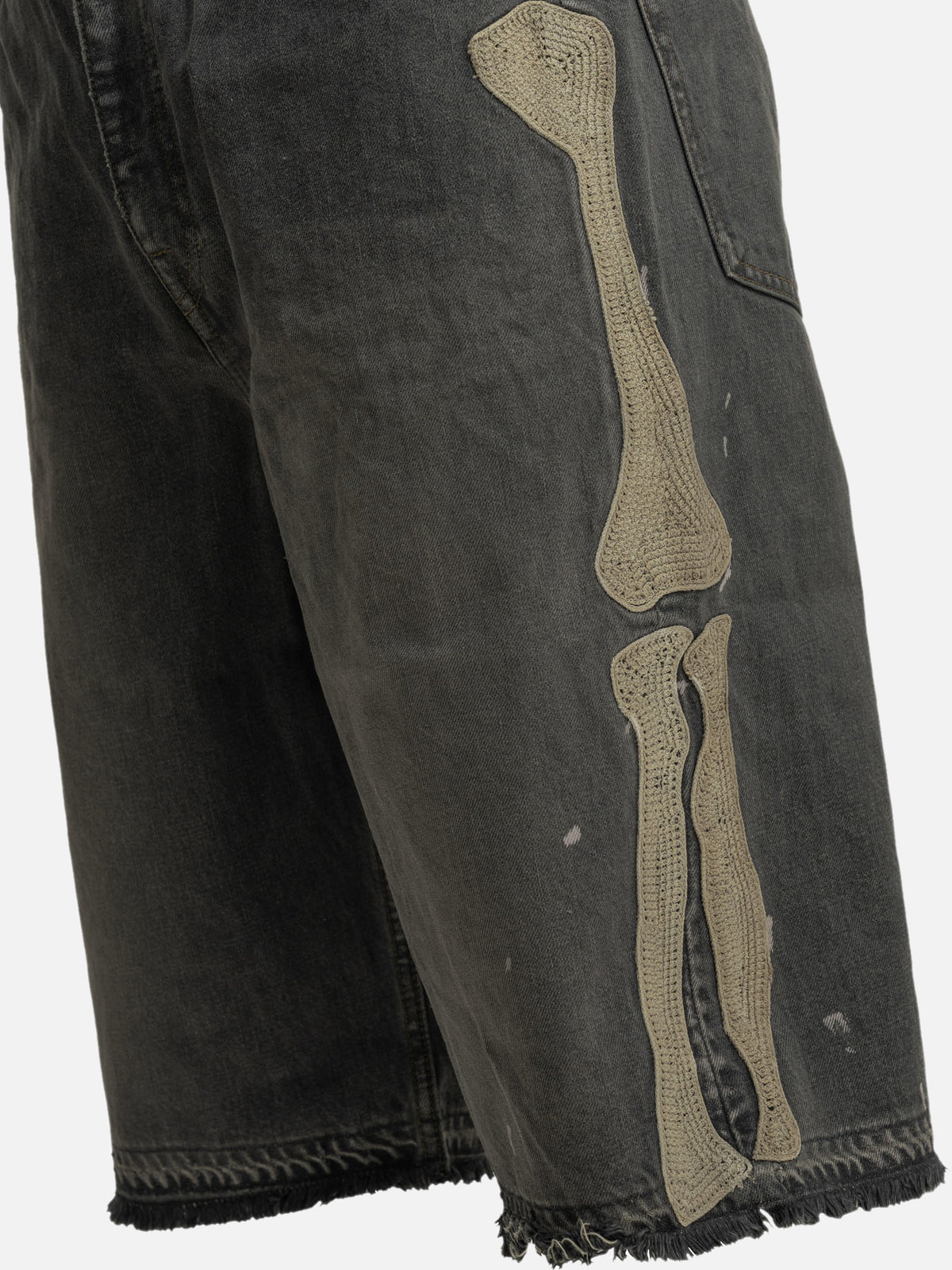 KAPITAL "Bone" Five-Pocket Shorts Black