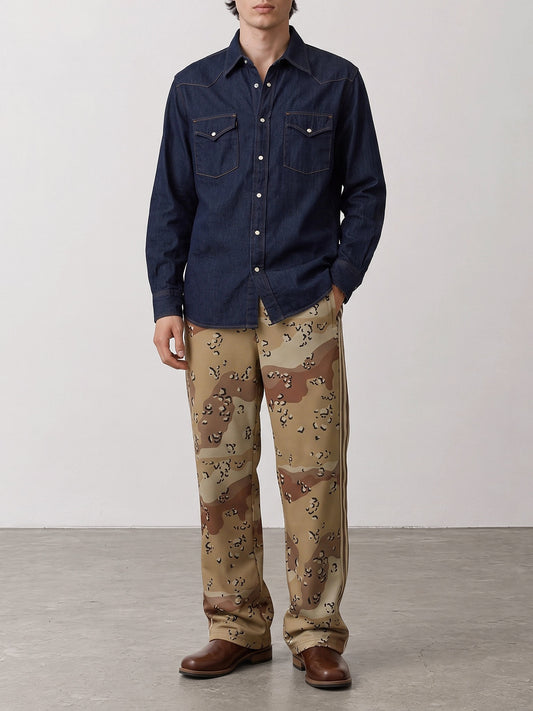 Casual shirts Solid colour Blue - KAPITAL Men | PLP | VIETTI Online Store | 2