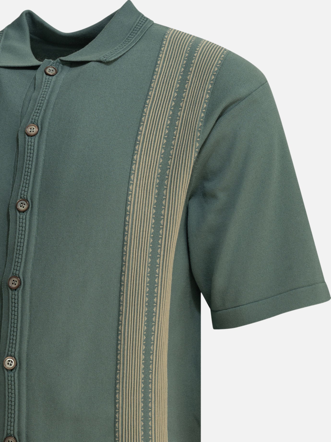 Polo sweater Striped Green - KAPITAL Men | PDP | VIETTI Online Store | Zoom-Modal_4