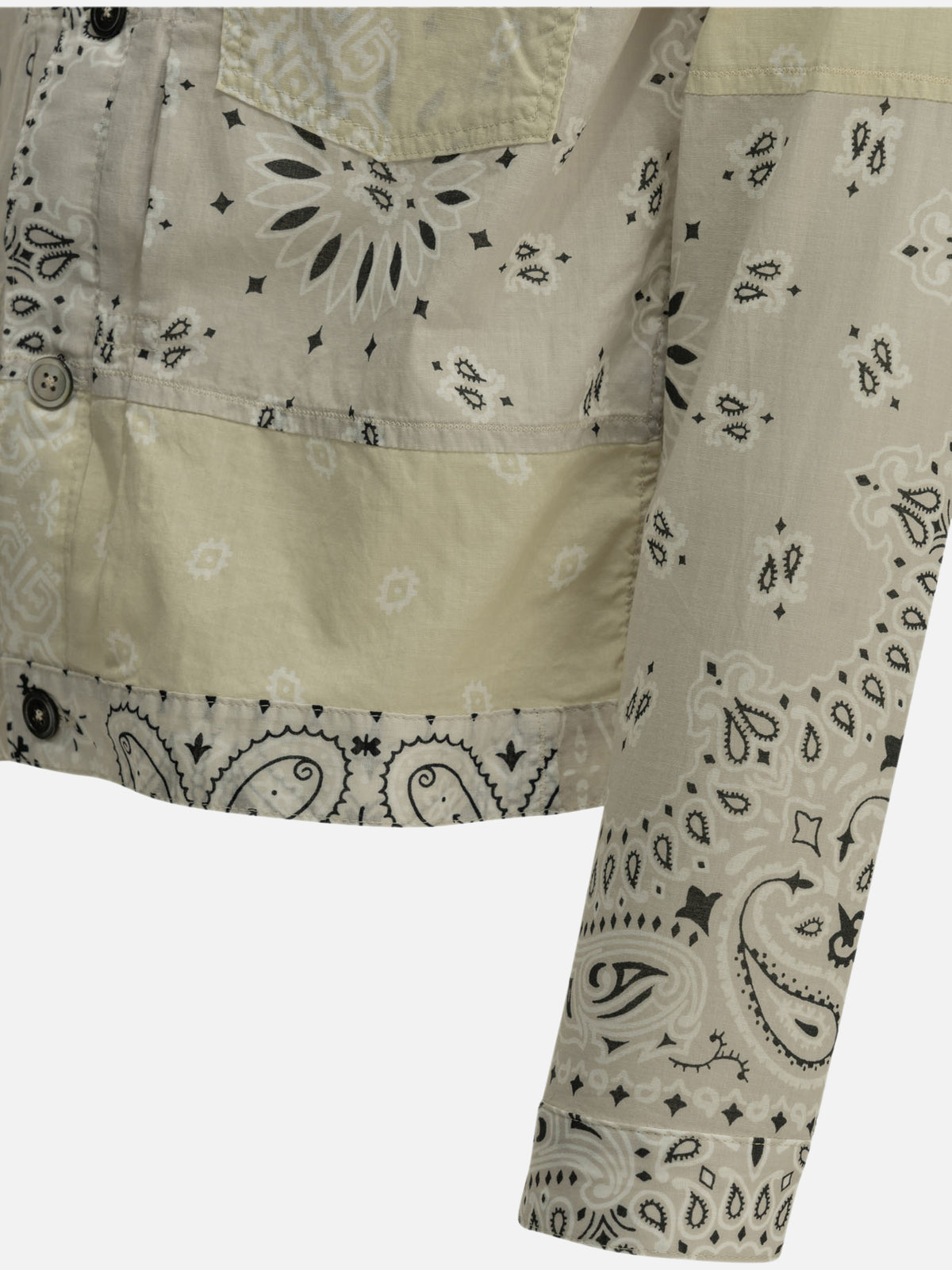 KAPITAL "Bandana Patchwork" Lightweight Jacket Beige