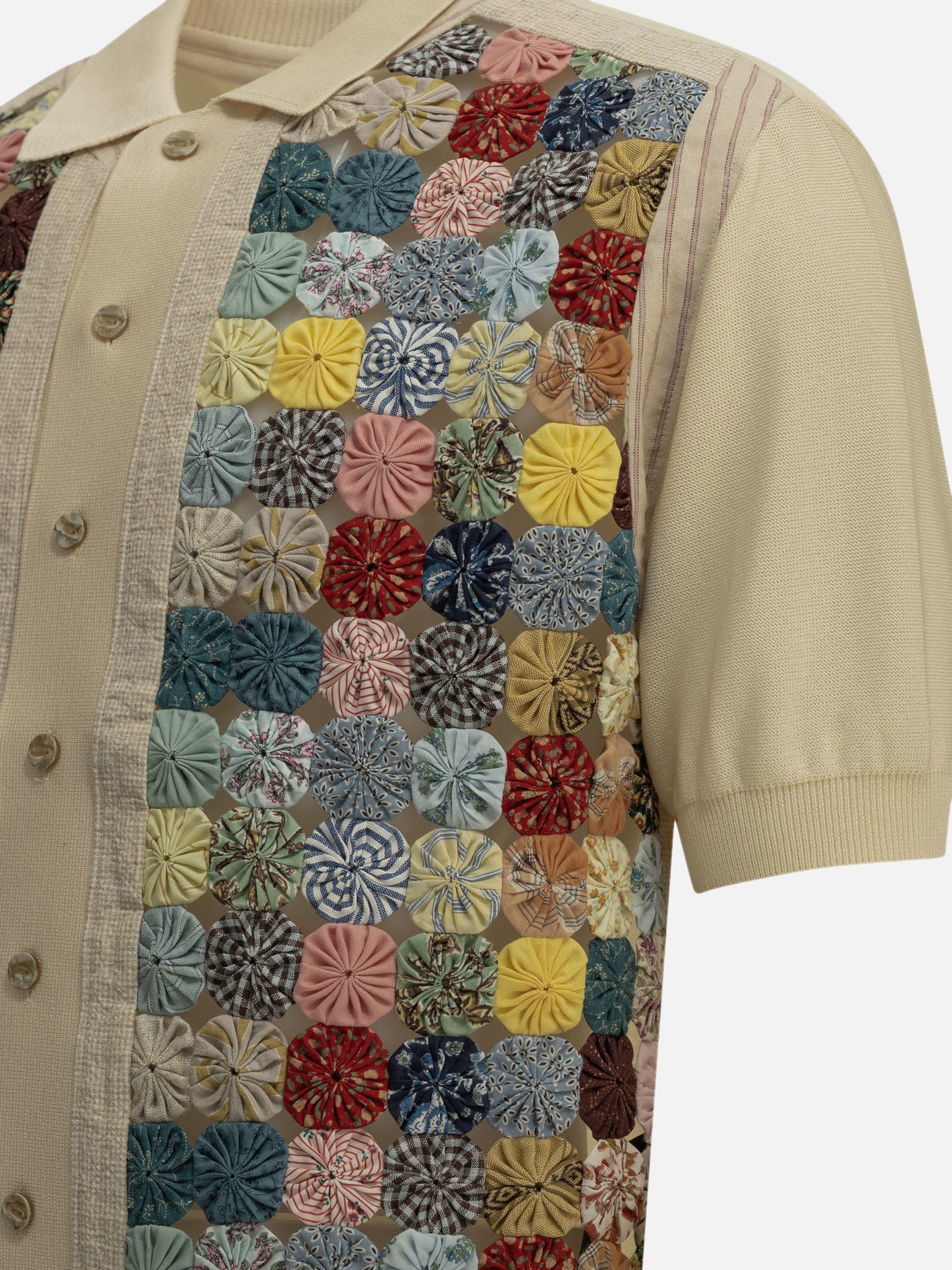 Polo con bottoni Textured knit Multicolor - KAPITAL Uomo | PDP | VIETTI Online Store | Zoom-Modal_4